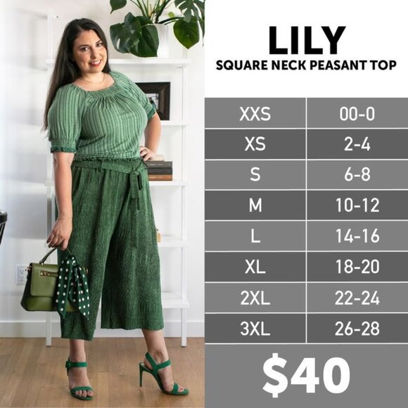 LuLaRoe Lily Top Peasant Style 3X - NWT - Picture 7 of 7